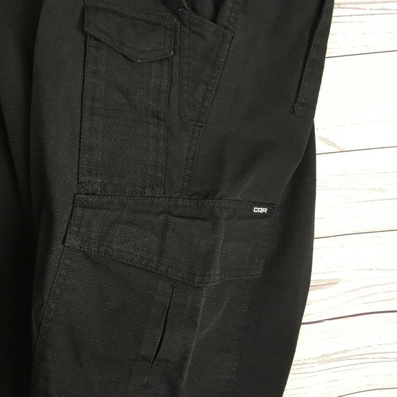 CQR Mens Tactical Cargo Pants 36x30 Black Poly Cotton‎ Blend Pockets EMT Trades - Picture 8 of 9